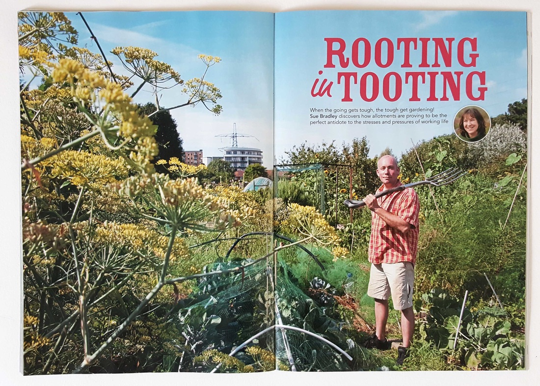 Lynn Keddie photographs Joe Bayliss on his Tooting allotment featured in The Kitchen Garden magazine
