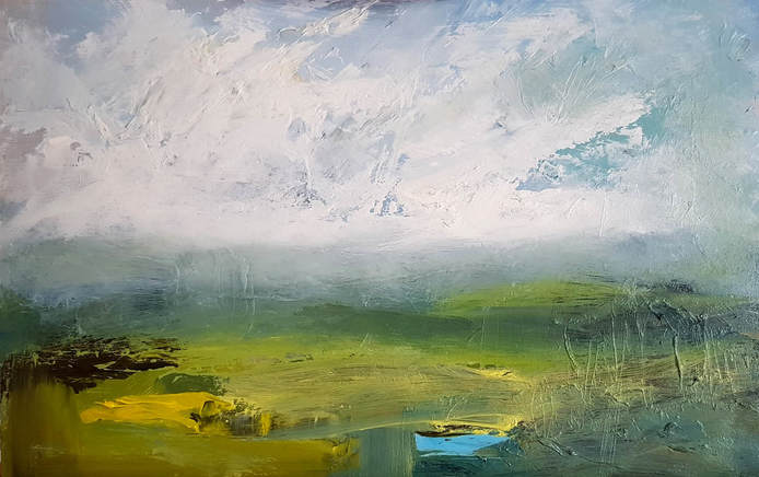 Marsh mellow an original oil painting by Lynn Keddie, British aritist